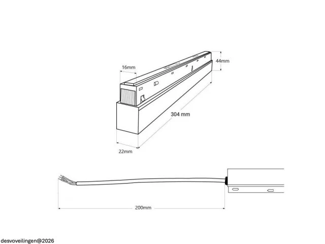 2 x transformator voor magnetische rail – 48v – 200w – zwart - afbeelding 5 van  6