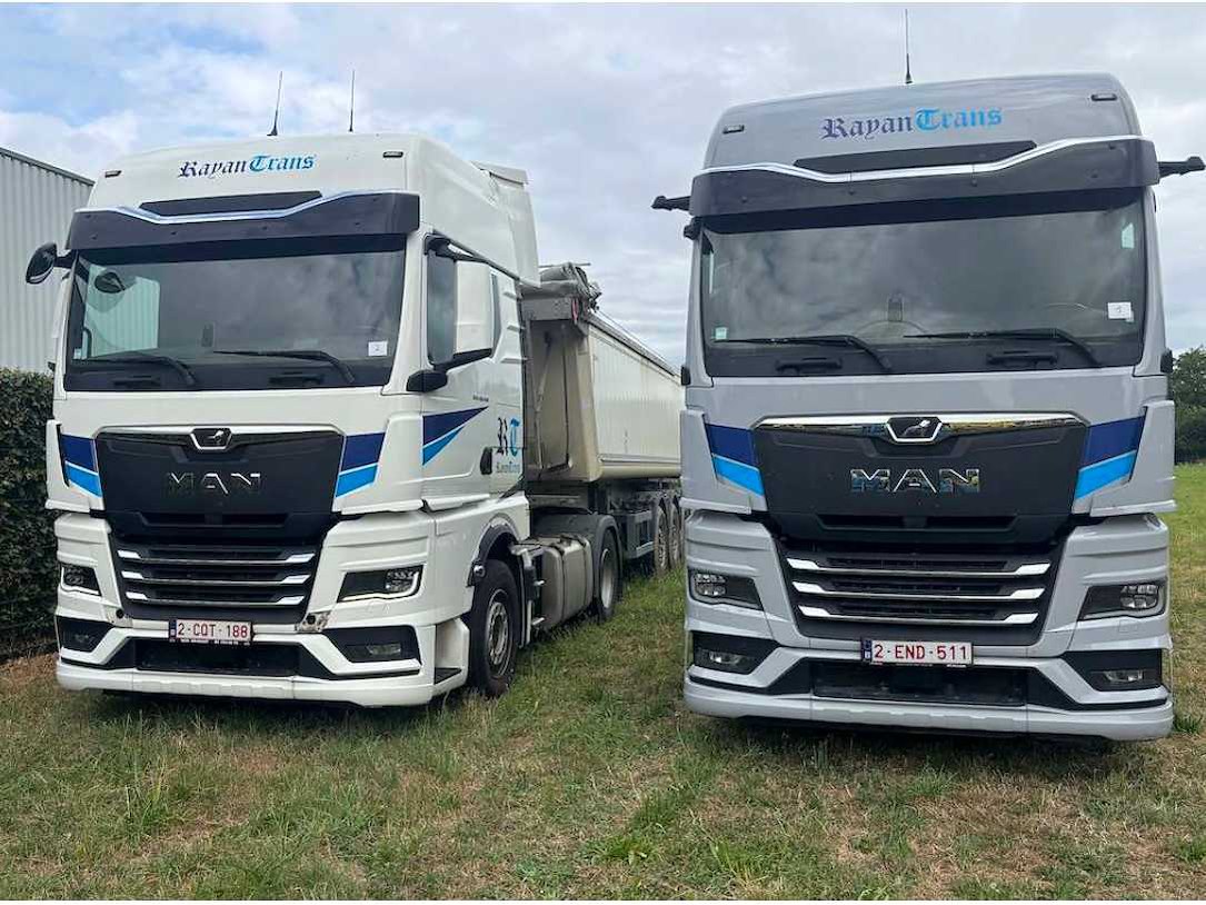 2 x trekker man, kipoplegger schmitz wegens faillissement rayantrans bv