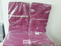 2 x tuinkussen hoge rug 75x50x50 cm paars