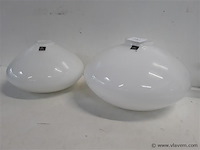 2 x vaas glas wit ufo 2 assorti - afbeelding 2 van  2