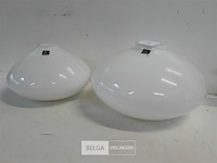 2 x vaas glas wit ufo 2 assorti - afbeelding 3 van  3