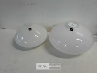 2 x vaas glas wit ufo 2 assorti - afbeelding 2 van  3