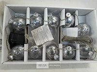 2 x verlichte kerstballen 10 stuks met led lampje - afbeelding 3 van  3