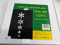 2 x verlichte sneeuwvlokken led helder wit - afbeelding 3 van  3