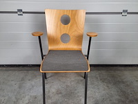 2 x vintage stoel drisag occhio van roel vandebeek voor drisag met armleuning - afbeelding 2 van  6