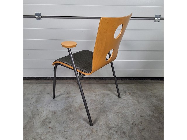 2 x vintage stoel drisag occhio van roel vandebeek voor drisag met armleuning - afbeelding 5 van  6