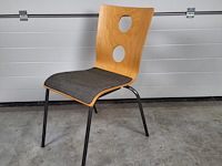 2 x vintage stoel drisag occhio van roel vandebeek voor drisag zonder armleuning - afbeelding 3 van  7