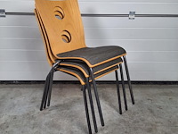 2 x vintage stoel drisag occhio van roel vandebeek voor drisag zonder armleuning - afbeelding 7 van  7