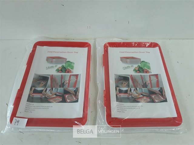 2 x voedselbewaarbak flexibele deksel - afbeelding 1 van  3