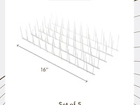 2 x vogelspikes doorzichtig polycarbonaat tot 4,9m - afbeelding 2 van  4