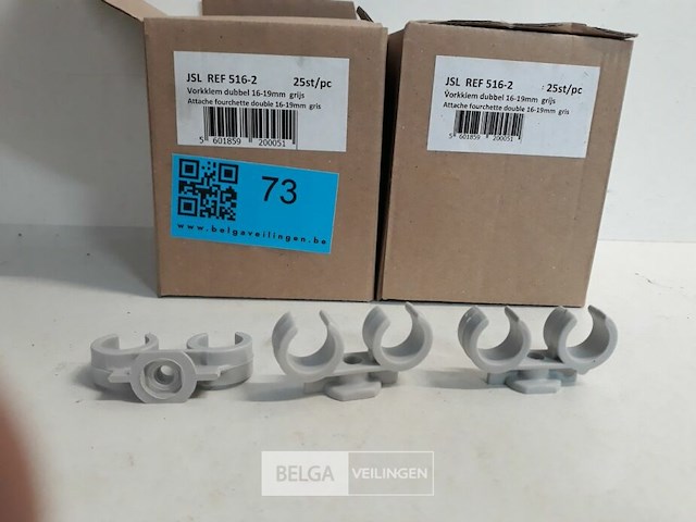 2 x vorkklem duo 16-19mm grijs 25 stuks - afbeelding 3 van  3
