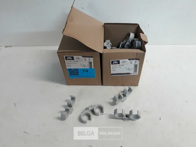 2 x vorkklem duo 19-21mm grijs 25 stuks - afbeelding 1 van  3
