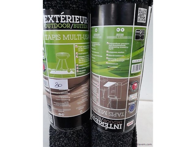 2 x vuurvaste mat 100x120 cm antraciet - afbeelding 1 van  2