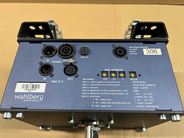 2 x wahlberg dmx rotator n°281 w/power w/vertical bar - afbeelding 7 van  8