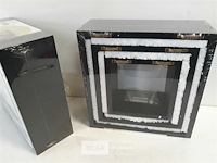 2 x wandrek vierkant bruin 3 delig - afbeelding 3 van  3