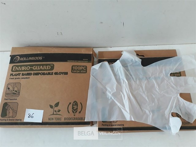 2 x wegwerphandschoenen 100 stuks ecologisch - afbeelding 3 van  3