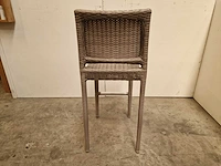 2 x wicker barstoel bo - grey sand wicker hdpe - alu frame - afbeelding 3 van  7
