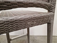 2 x wicker barstoel bo - grey sand wicker hdpe - alu frame - afbeelding 7 van  7