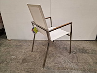 2 x xclusiv - inox stapelstoel st tropez met armleuning teak - afbeelding 2 van  4