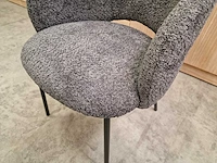 2 x young line interieurstoel altea met textiel antraciet - zwart metalen poten - afbeelding 5 van  5