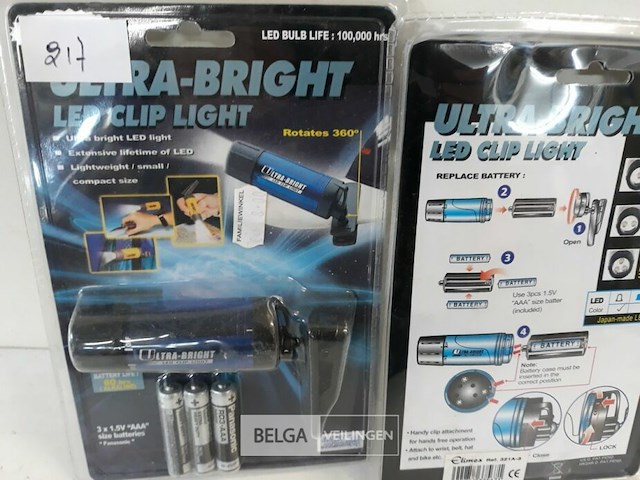 2 x zaklamp met clip led - afbeelding 3 van  3