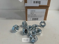 2 x zeskantmoeren verzinkt m 12 100 stuks - afbeelding 3 van  3