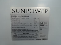 2 x zonnepaneel sunpower p3 370 fb (740 wp) - afbeelding 3 van  3