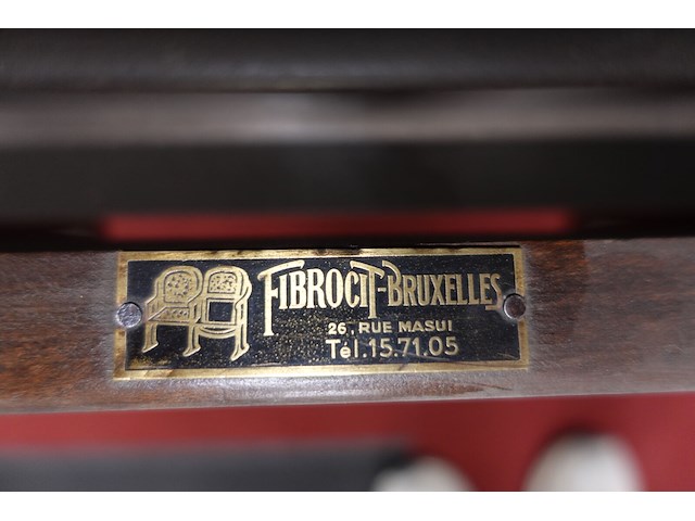 2-zit houten antieke theaterstoel - afbeelding 5 van  5