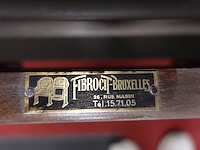 2-zit houten antieke theaterstoel - afbeelding 5 van  5
