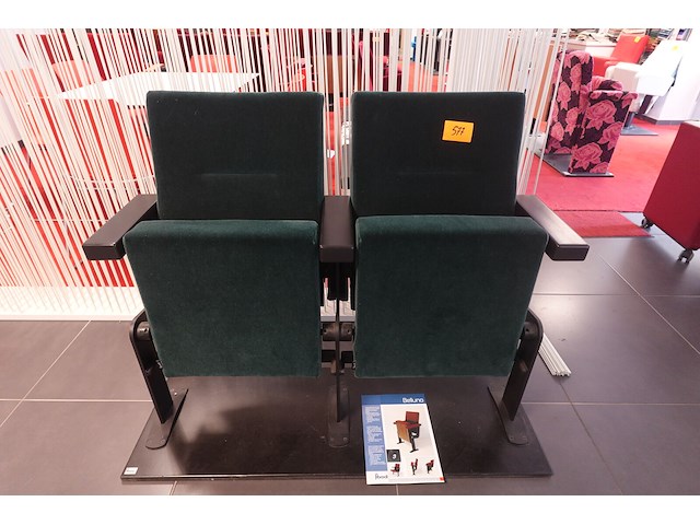 2-zit theaterstoel - afbeelding 1 van  8