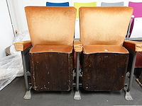2-zit vintage theaterstoel - afbeelding 1 van  7