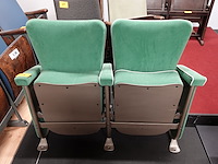 2-zit vintage theaterstoel - afbeelding 3 van  5