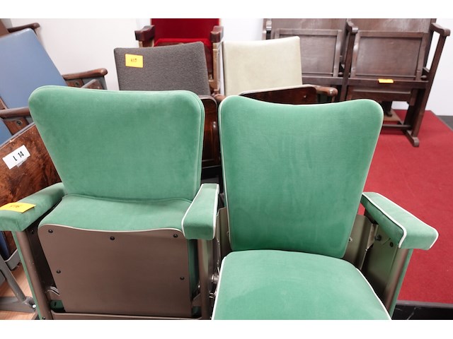2-zit vintage theaterstoel - afbeelding 4 van  5