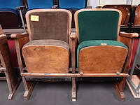 2-zit vintage theaterstoel - afbeelding 1 van  7