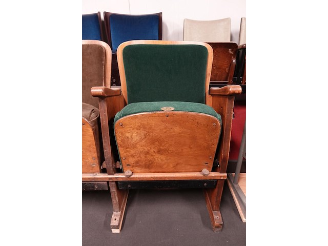 2-zit vintage theaterstoel - afbeelding 2 van  7