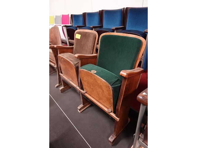 2-zit vintage theaterstoel - afbeelding 7 van  7