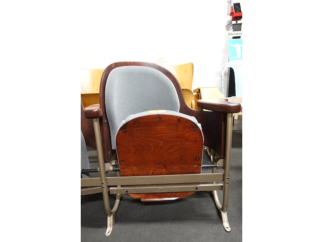 2-zit vintage theaterstoel - afbeelding 2 van  6