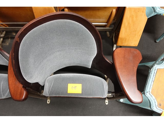 2-zit vintage theaterstoel - afbeelding 5 van  6
