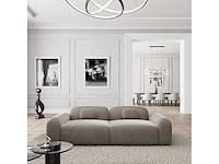 2-zits bank - donkerbeige fluweel - afbeelding 2 van  8