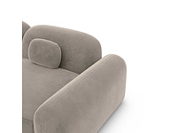 2-zits bank - donkerbeige fluweel - afbeelding 6 van  8