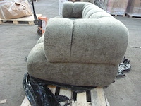 2-zits bank - groene chenillestof - afbeelding 2 van  5