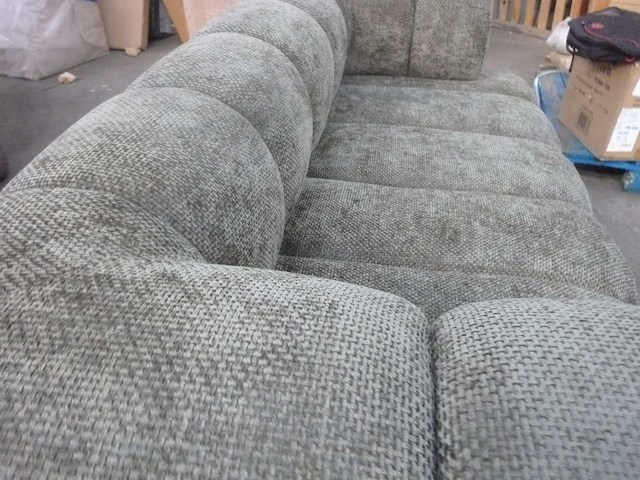 2-zits bank - groene chenillestof - afbeelding 4 van  5