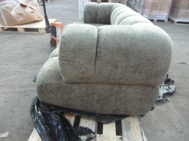 2-zits bank - groene chenillestof - afbeelding 2 van  5