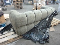 2-zits bank - groene chenillestof - afbeelding 3 van  5