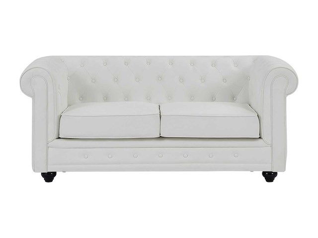 2-zits bank - witte imitatie - afbeelding 2 van  6