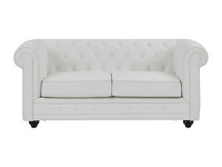 2-zits bank - witte imitatie - afbeelding 2 van  6