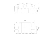 2-zits bank - zandfluweel - afbeelding 6 van  8