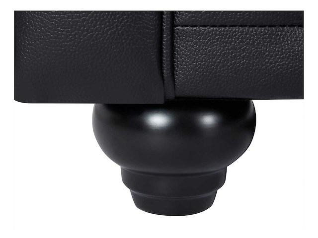 2-zits bank in zwart buffelleer - afbeelding 5 van  9