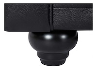 2-zits bank in zwart buffelleer - afbeelding 5 van  9