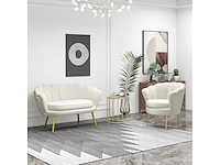 2-zits bank van fluwelen stof - afbeelding 2 van  6